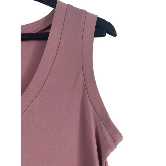 VTG Bmoss Pink Sleeveless V-neck Floral Embroidered Stretch M Top - Picture 4 of 8